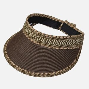 Elegant Brown and Tan Women's Sun Visor